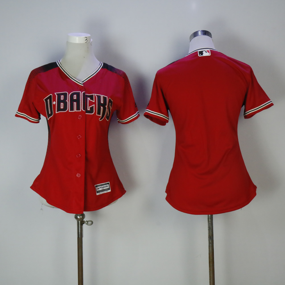 Women Arizona Diamondback Blank Red MLB Jerseys